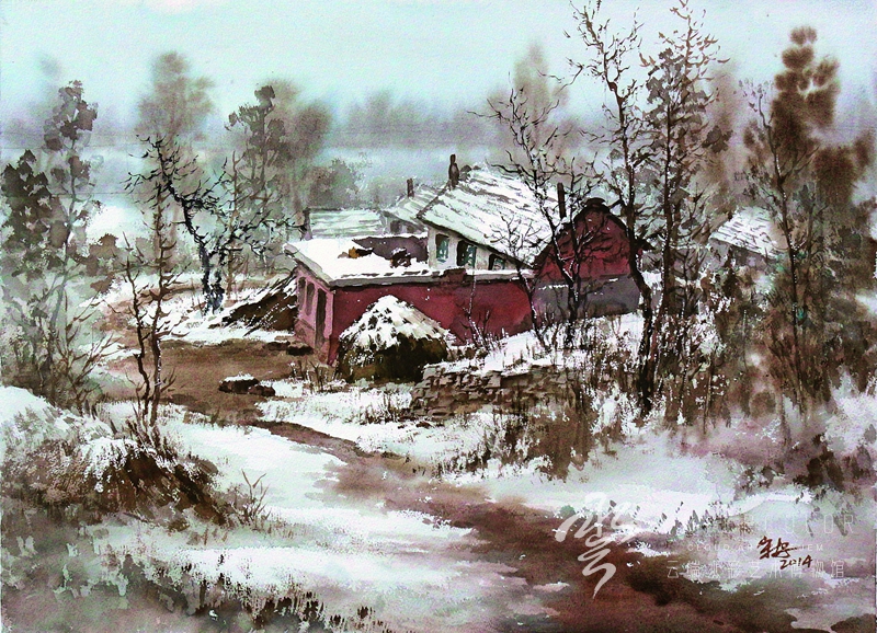 宋守安 《瑞雪之二》 55*75cm